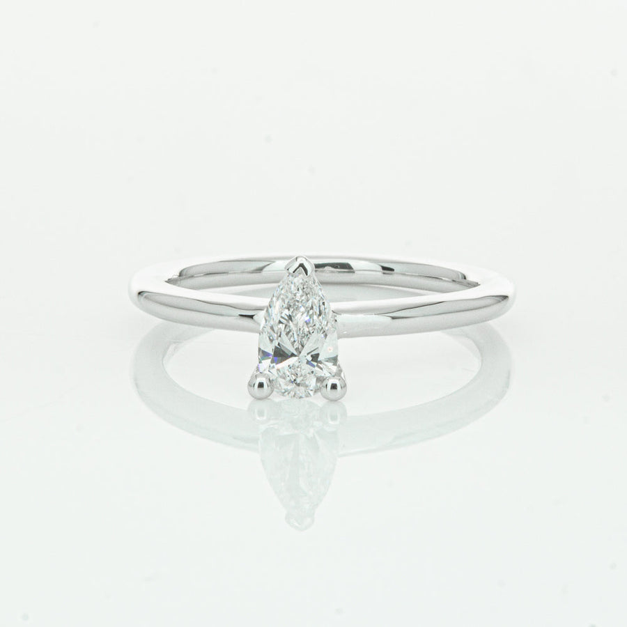 18ct White Gold .40ct Pear Cut Diamond Melba Ring-Ring-Walker & Hall