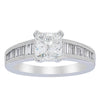 18ct White Gold 1.50ct Radiant Cut Diamond Ring-Ring-Walker & Hall