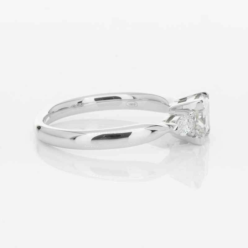 18ct White Gold 1.02ct Princess Cut Diamond Ayla Ring-Ring-Walker & Hall