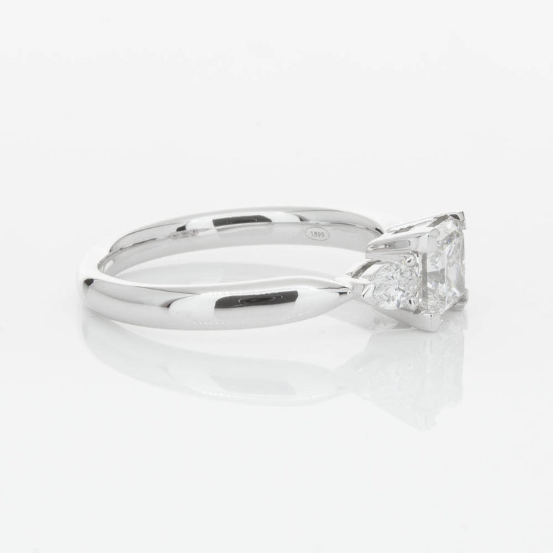 18ct White Gold 1.02ct Princess Cut Diamond Ayla Ring-Ring-Walker & Hall