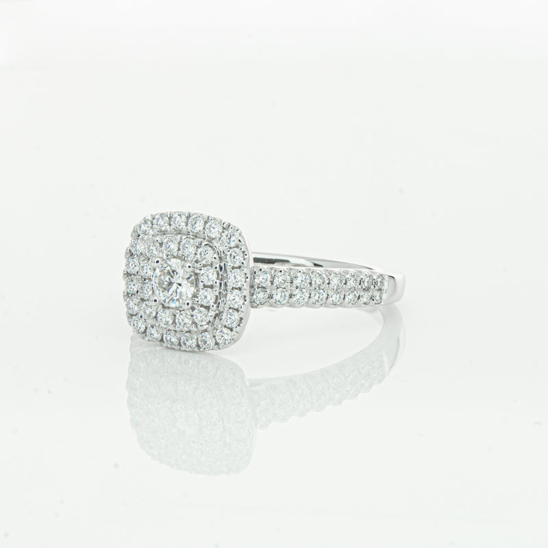 14ct White Gold Diamond Lumiere Ring-Ring-Walker & Hall