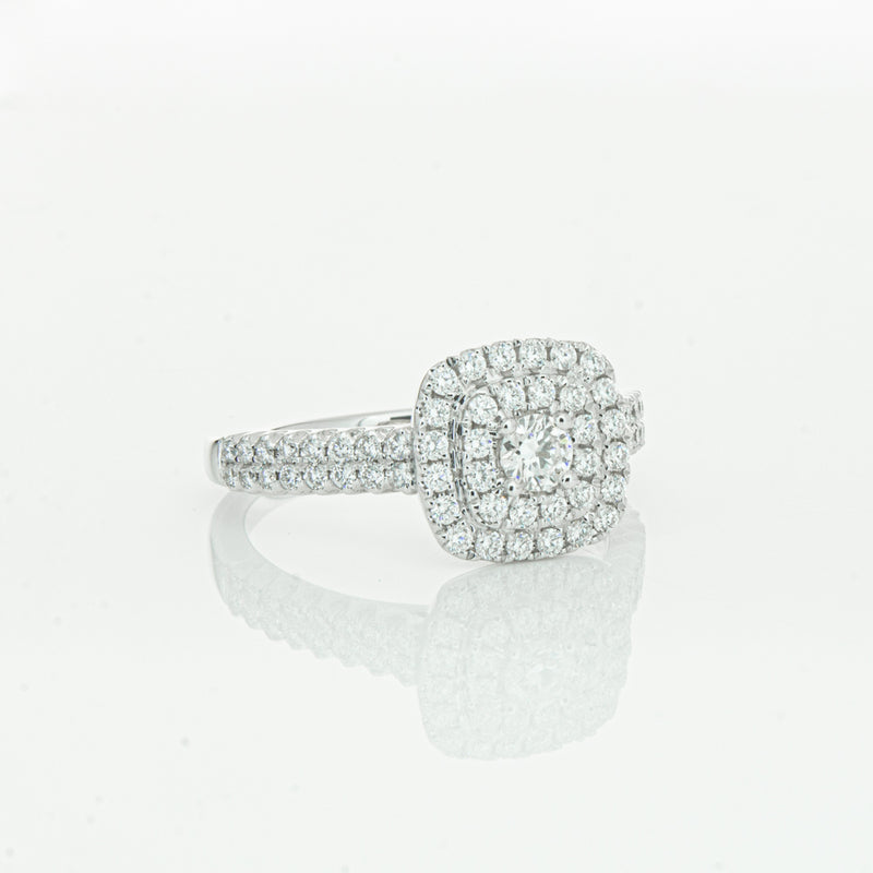 14ct White Gold Diamond Lumiere Ring-Ring-Walker & Hall