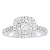 14ct White Gold Diamond Lumiere Ring-Ring-Walker & Hall