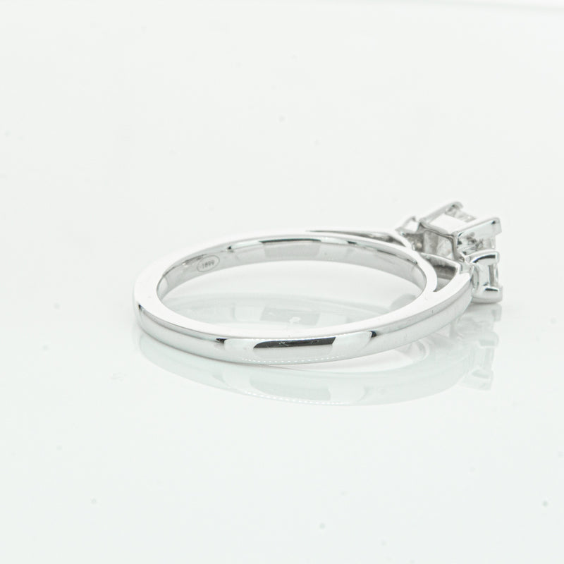 18ct White Gold .80ct Princess Cut Diamond Olympus Ring-Ring-Walker & Hall