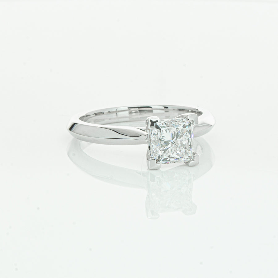 18ct White Gold 1.51ct Princess Cut Diamond Venetian Ring-Ring-Walker & Hall