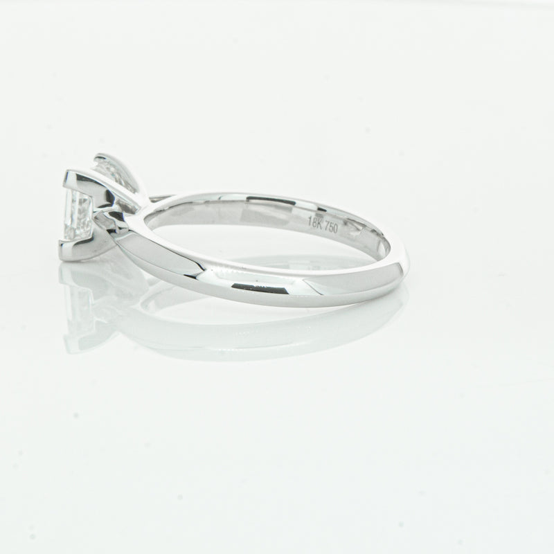 18ct White Gold 1.51ct Princess Cut Diamond Venetian Ring-Ring-Walker & Hall
