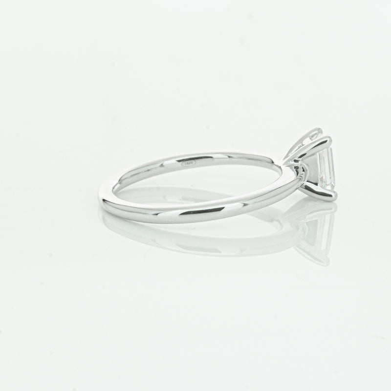 18ct White Gold .72ct Emerald Cut Diamond Melba Ring-Ring-Walker & Hall