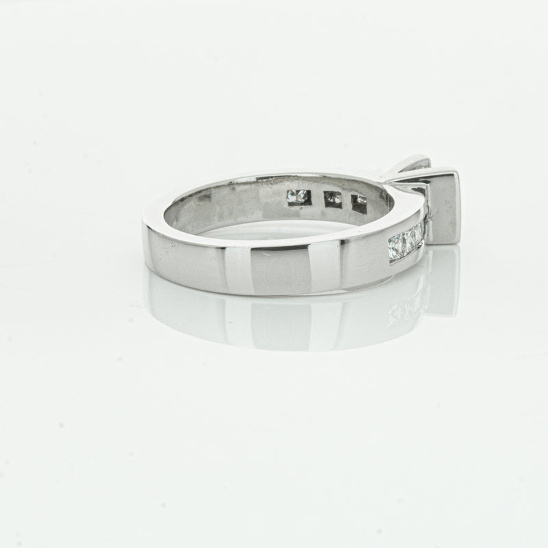 Deja Vu Platinum .58ct Princess Cut Diamond Ring-Ring-Walker & Hall