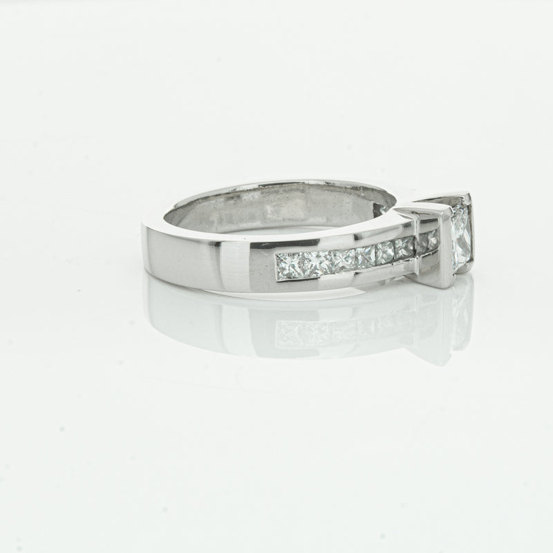 Deja Vu Platinum .58ct Princess Cut Diamond Ring-Ring-Walker & Hall