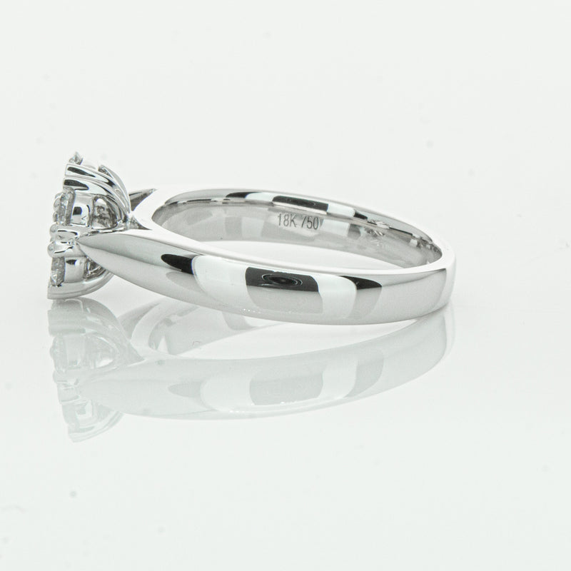 18ct White Gold .65ct Diamond Lotus Ring-Ring-Walker & Hall
