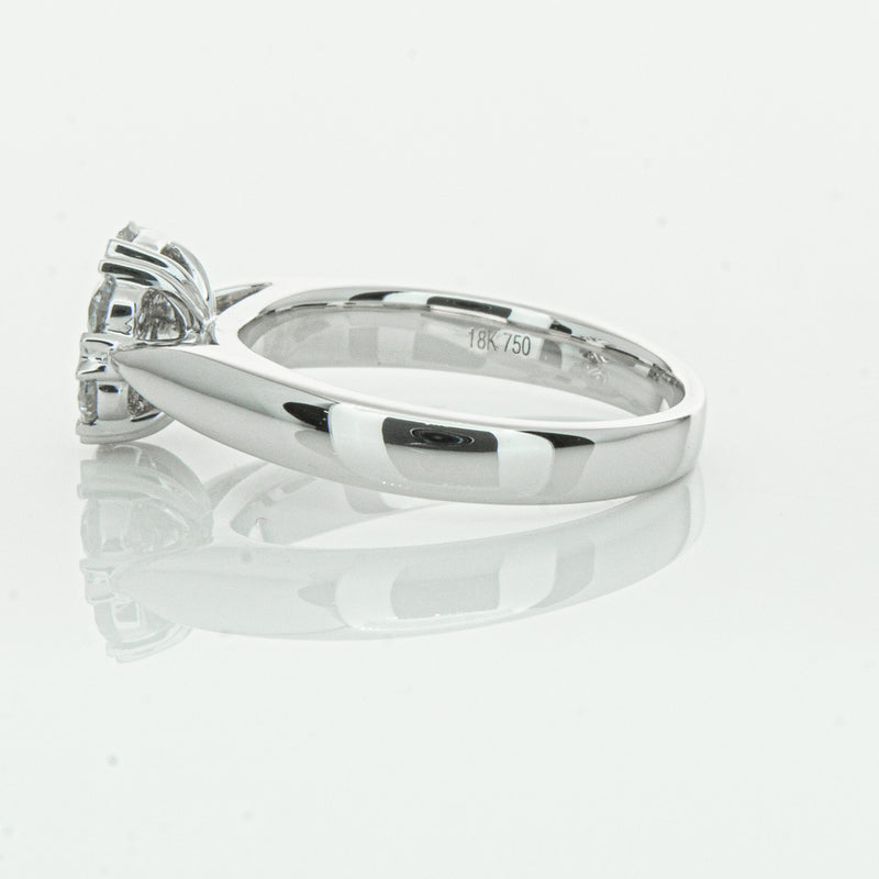 18ct White Gold .65ct Diamond Lotus Ring-Ring-Walker & Hall