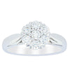 18ct White Gold .65ct Diamond Lotus Ring-Ring-Walker & Hall