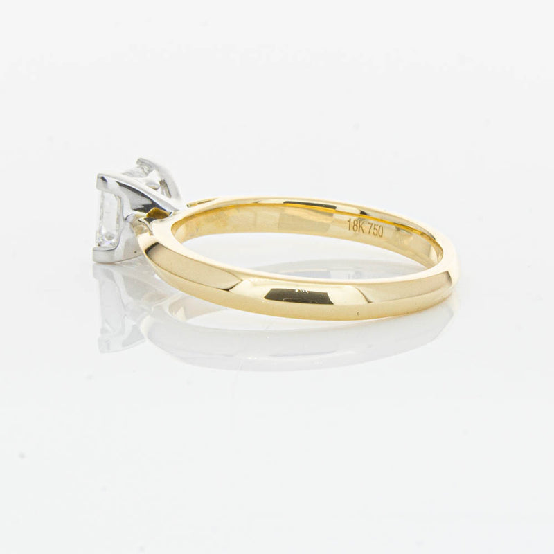 18ct Yellow Gold 1.00ct Princess Cut Diamond Venetian Ring-Ring-Walker & Hall