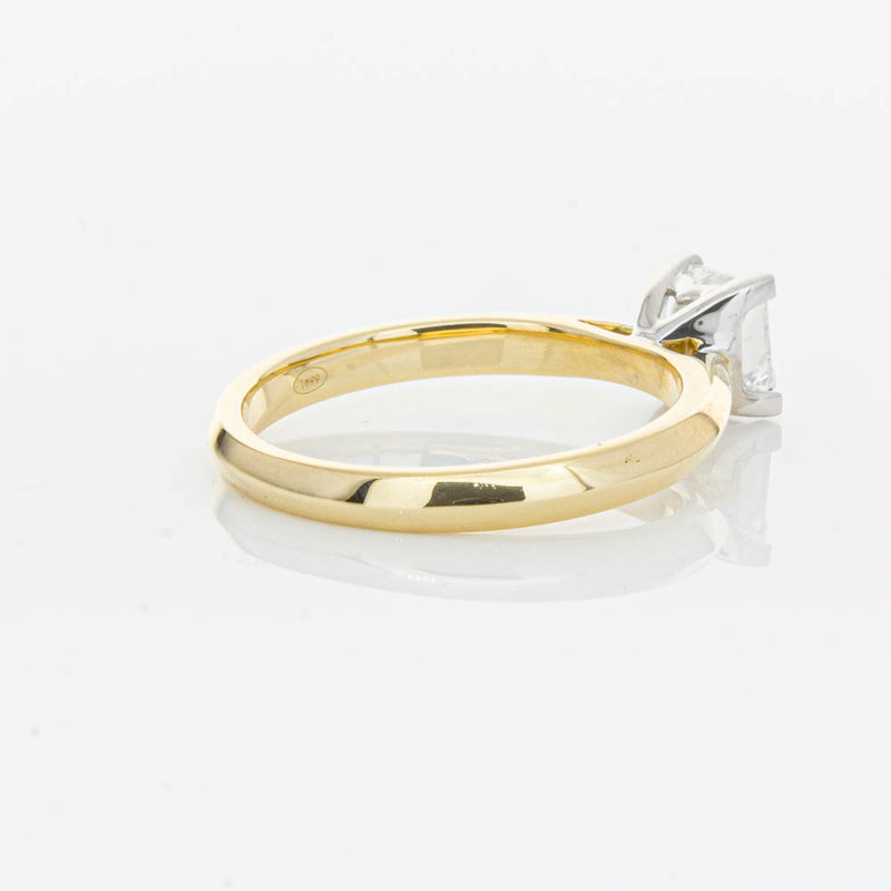 18ct Yellow Gold 1.00ct Princess Cut Diamond Venetian Ring-Ring-Walker & Hall