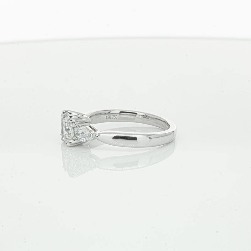 18ct White Gold 1.02ct Cushion Cut Diamond Ayla Ring-Ring-Walker & Hall