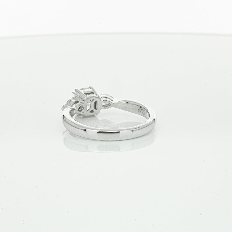 18ct White Gold 1.02ct Cushion Cut Diamond Ayla Ring-Ring-Walker & Hall