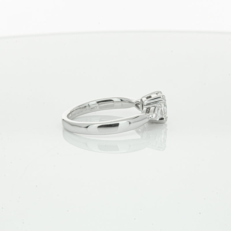 18ct White Gold 1.02ct Cushion Cut Diamond Ayla Ring-Ring-Walker & Hall