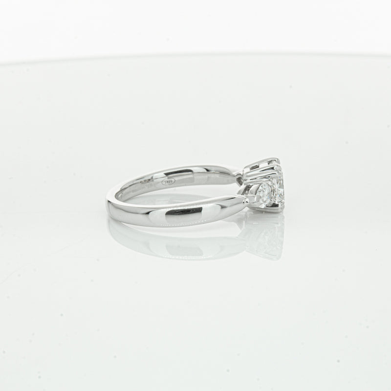18ct White Gold 1.02ct Cushion Cut Diamond Ayla Ring-Ring-Walker & Hall