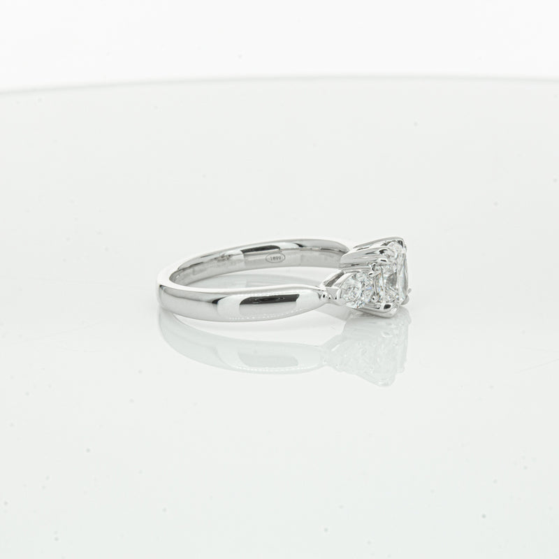 18ct White Gold 1.02ct Cushion Cut Diamond Ayla Ring-Ring-Walker & Hall