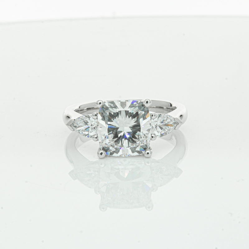 18ct White Gold Cushion Cut Diamond Ayla Ring-Ring-Walker & Hall