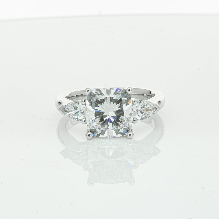 18ct White Gold Cushion Cut Diamond Ayla Ring-Ring-Walker & Hall