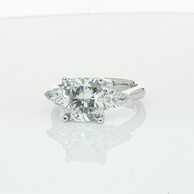 18ct White Gold Cushion Cut Diamond Ayla Ring-Ring-Walker & Hall