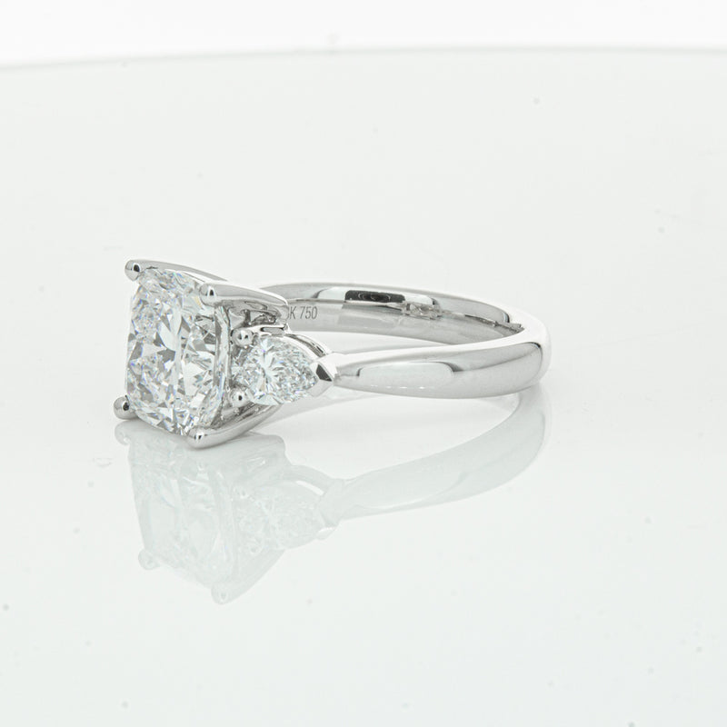 18ct White Gold Cushion Cut Diamond Ayla Ring-Ring-Walker & Hall