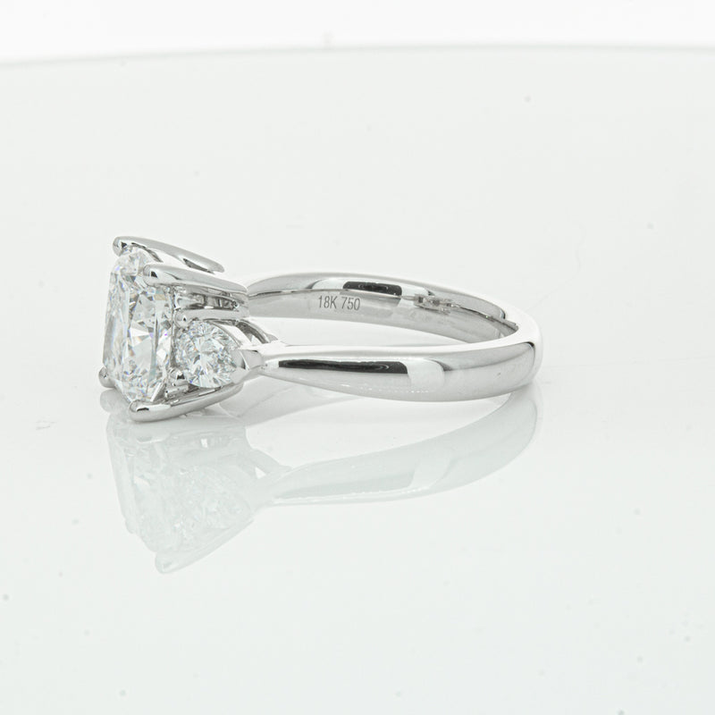18ct White Gold Cushion Cut Diamond Ayla Ring-Ring-Walker & Hall