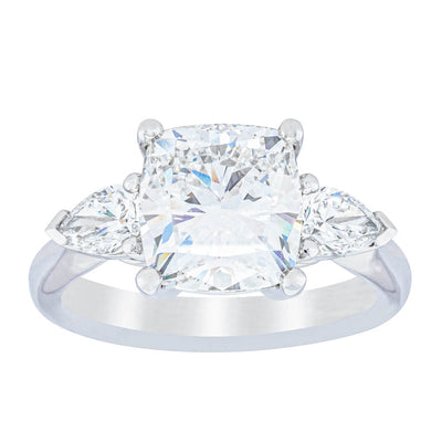 18ct White Gold Cushion Cut Diamond Ayla Ring-Ring-Walker & Hall