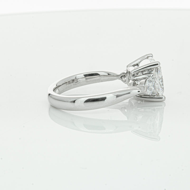 18ct White Gold Cushion Cut Diamond Ayla Ring-Ring-Walker & Hall