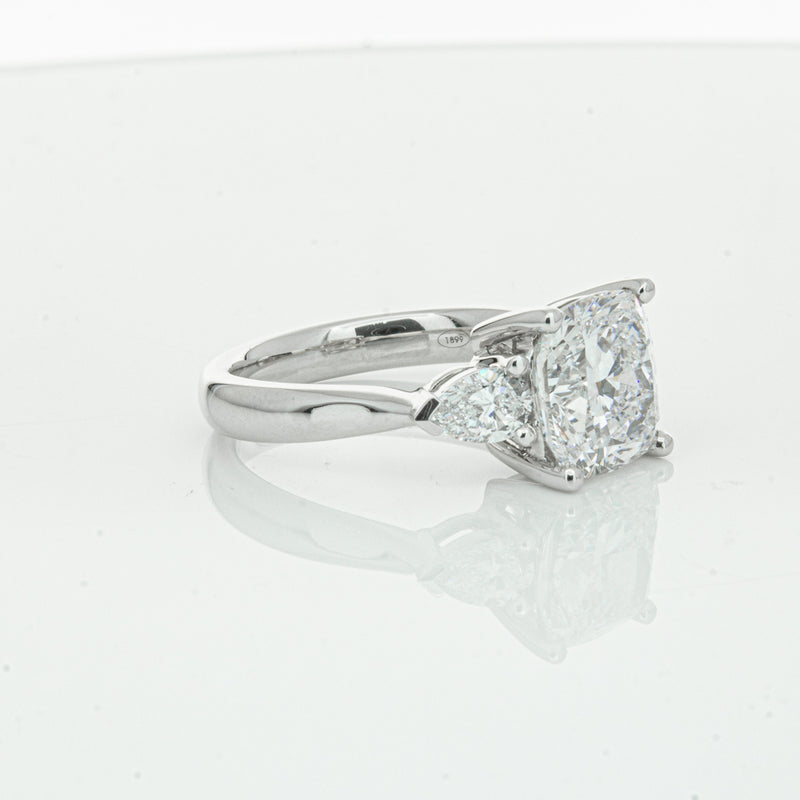 18ct White Gold Cushion Cut Diamond Ayla Ring-Ring-Walker & Hall