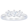 18ct White Gold .94ct Diamond Trilogy Ring-Ring-Walker & Hall