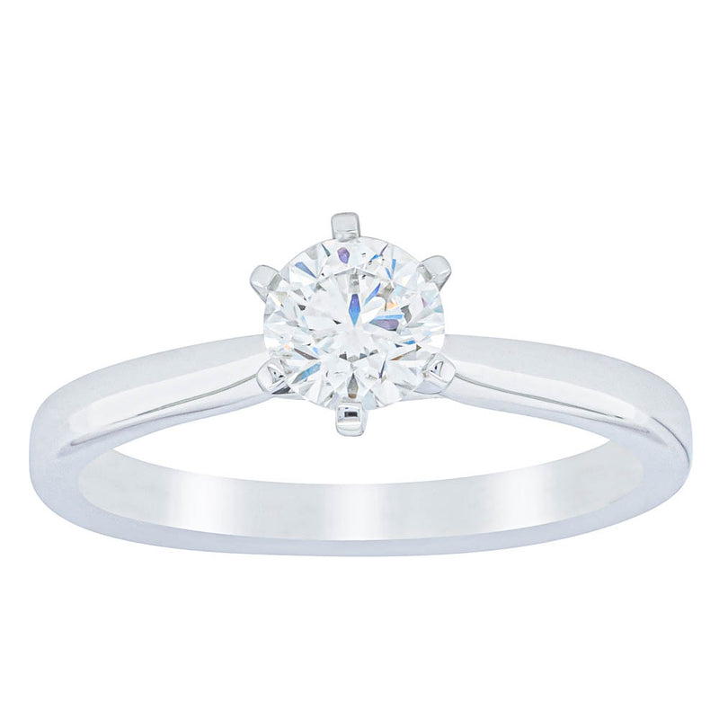 18ct White Gold .56ct Diamond Capri Ring-Ring-Walker & Hall