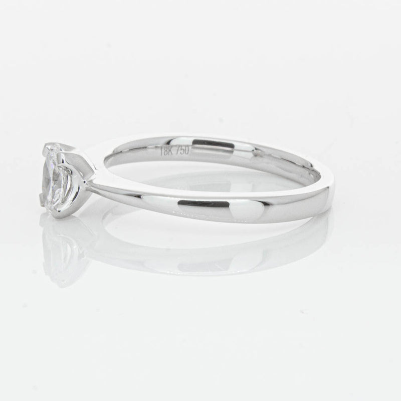 18ct White Gold .30ct Oval Cut Diamond Royale Ring-Ring-Walker & Hall