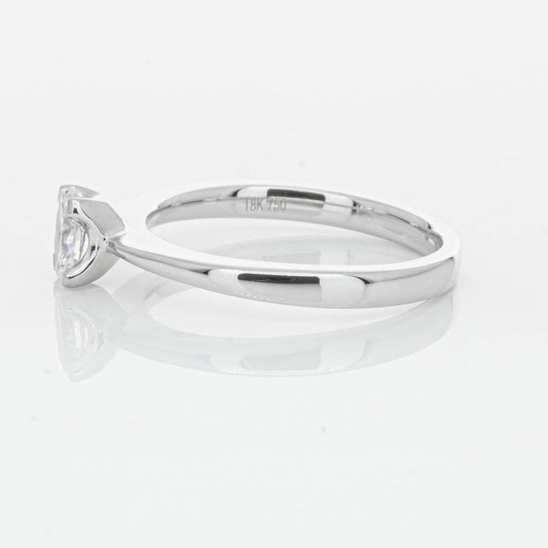 18ct White Gold .30ct Oval Cut Diamond Royale Ring-Ring-Walker & Hall