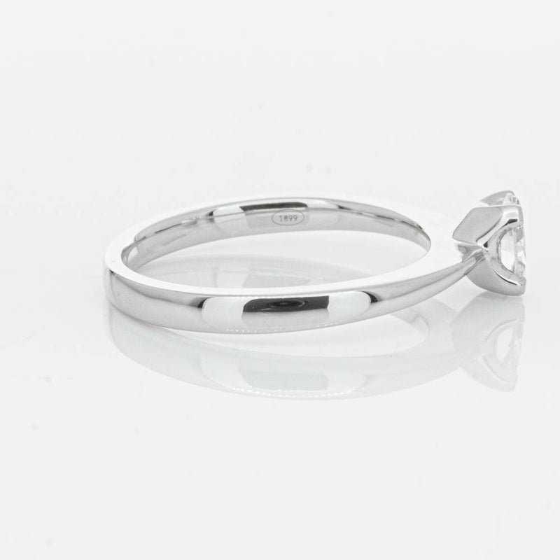 18ct White Gold .30ct Oval Cut Diamond Royale Ring-Ring-Walker & Hall