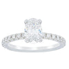 18ct White Gold 1.01ct Oval Cut Diamond Comet Ring-Ring-Walker & Hall