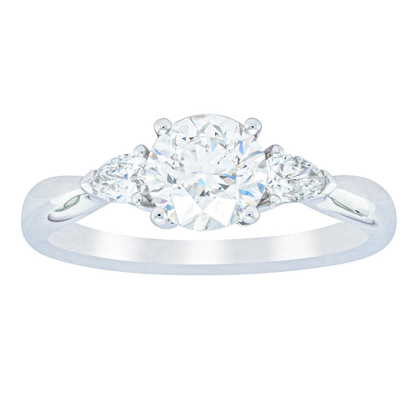 18ct White Gold 1.00ct Diamond Ayla Ring-Ring-Walker & Hall