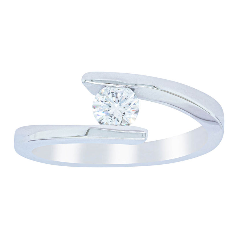 Deja Vu 18ct White Gold .33ct Diamond Ring-Ring-Walker & Hall
