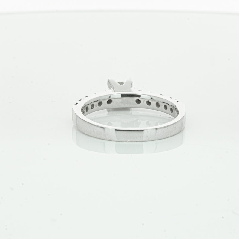 Deja Vu 18ct White Gold .40ct Princess Cut Diamond Ring-Ring-Walker & Hall