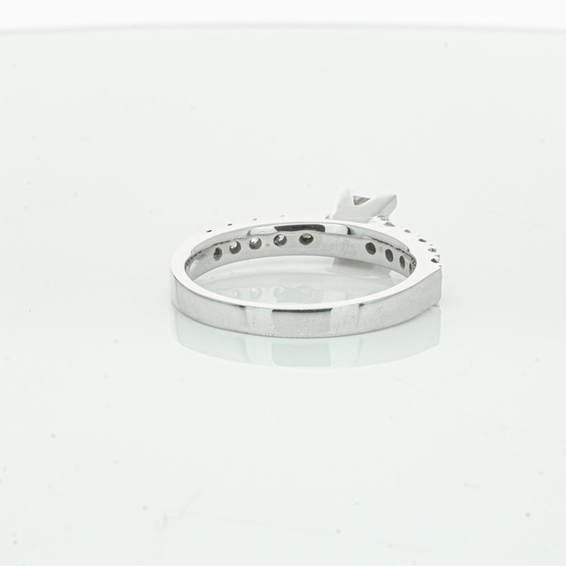 Deja Vu 18ct White Gold .40ct Princess Cut Diamond Ring-Ring-Walker & Hall