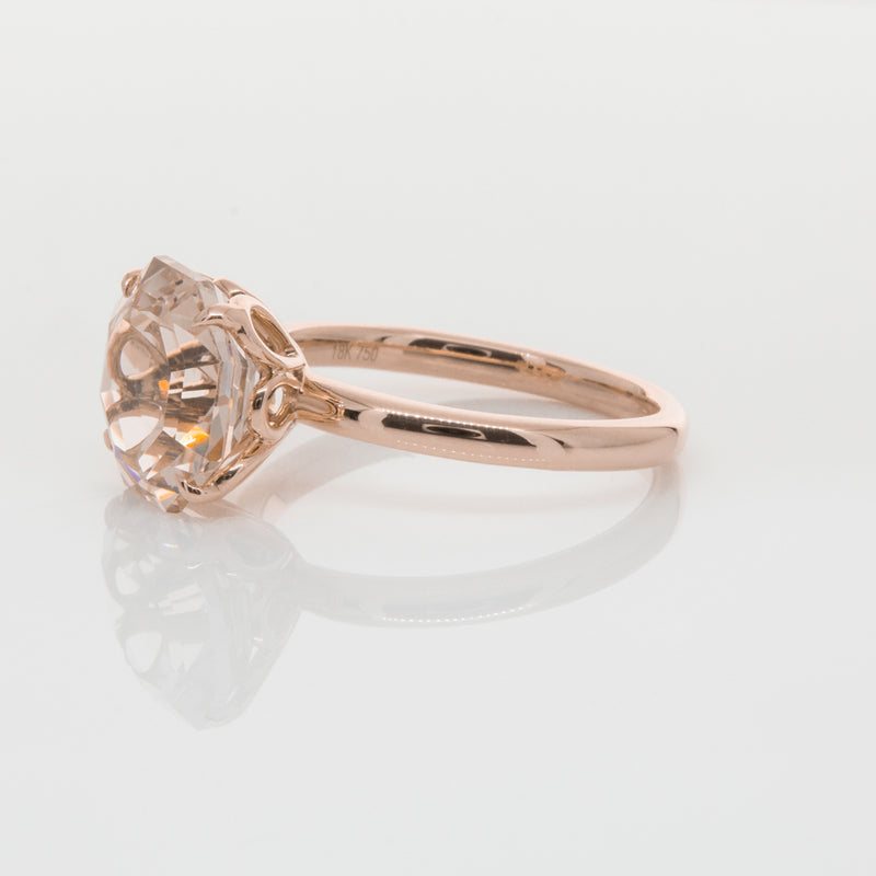 18ct Rose Gold Morganite Octavia Ring-Ring-Walker & Hall