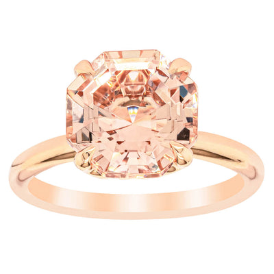 18ct Rose Gold Morganite Octavia Ring-Ring-Walker & Hall