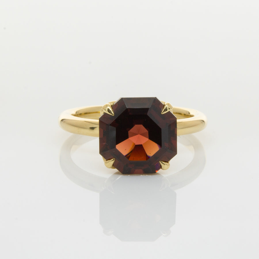 18ct Yellow Gold Garnet Octavia Ring-Ring-Walker & Hall