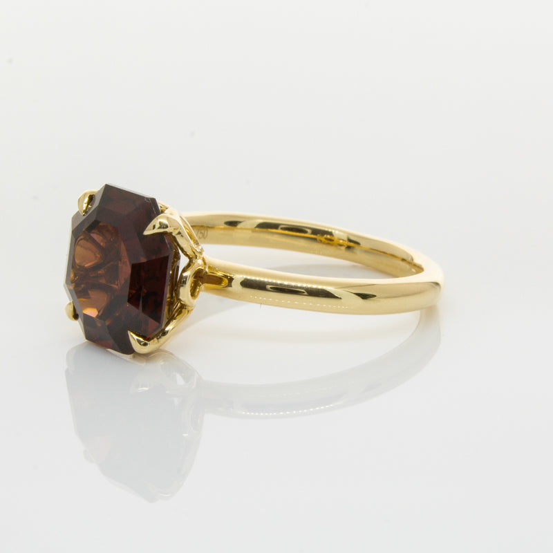 18ct Yellow Gold Garnet Octavia Ring-Ring-Walker & Hall