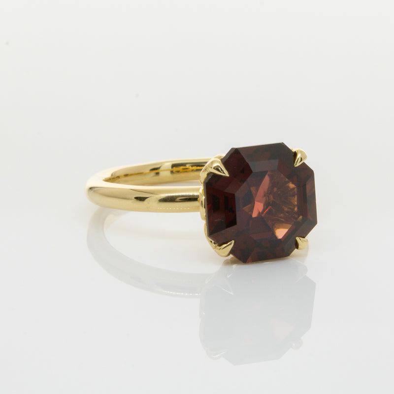 18ct Yellow Gold Garnet Octavia Ring-Ring-Walker & Hall