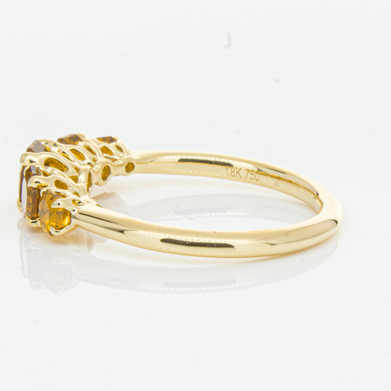 18ct Yellow Gold Five Stone Citrine Octavia Ring-Ring-Walker & Hall