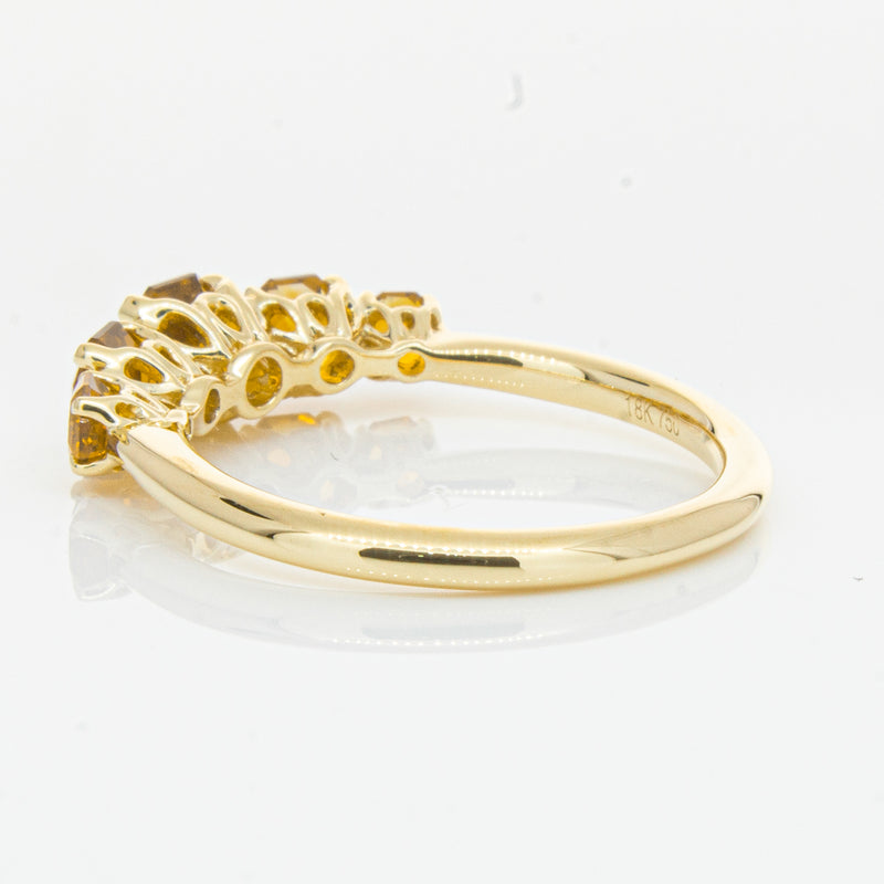 18ct Yellow Gold Five Stone Citrine Octavia Ring-Ring-Walker & Hall
