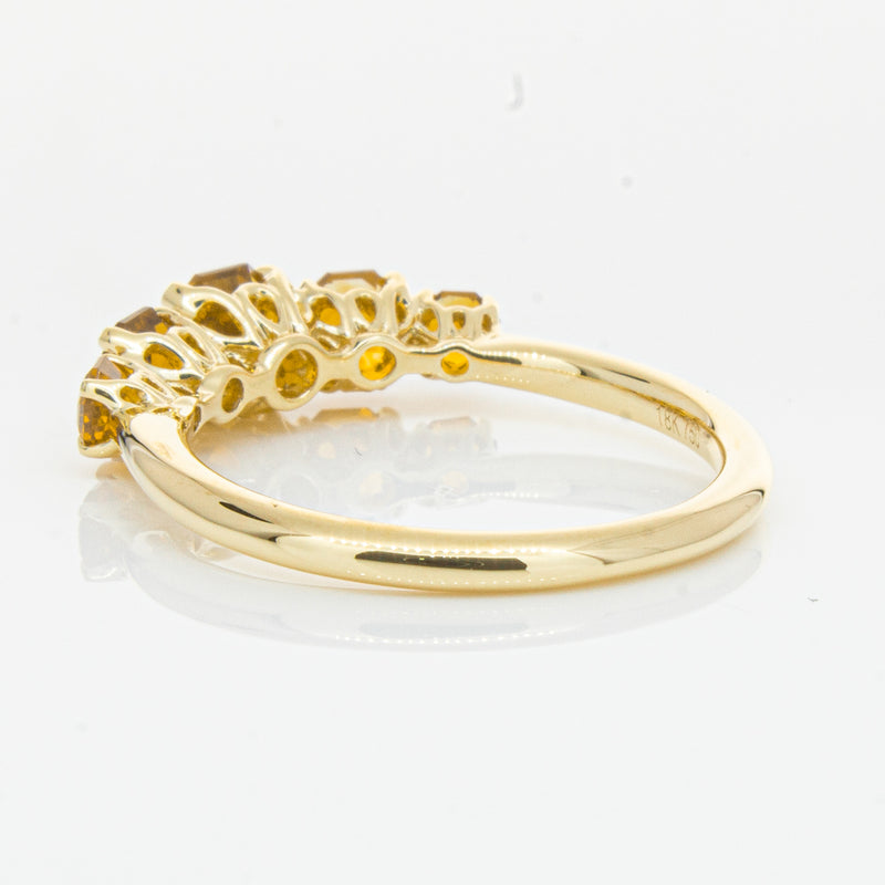 18ct Yellow Gold Five Stone Citrine Octavia Ring-Ring-Walker & Hall