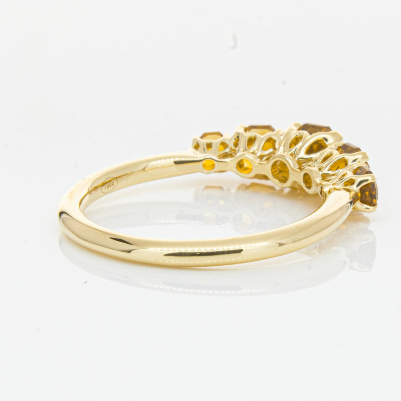 18ct Yellow Gold Five Stone Citrine Octavia Ring-Ring-Walker & Hall